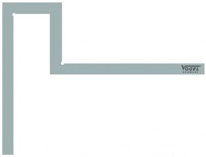 Kotnik za prirobnice, jeklen, kromiran